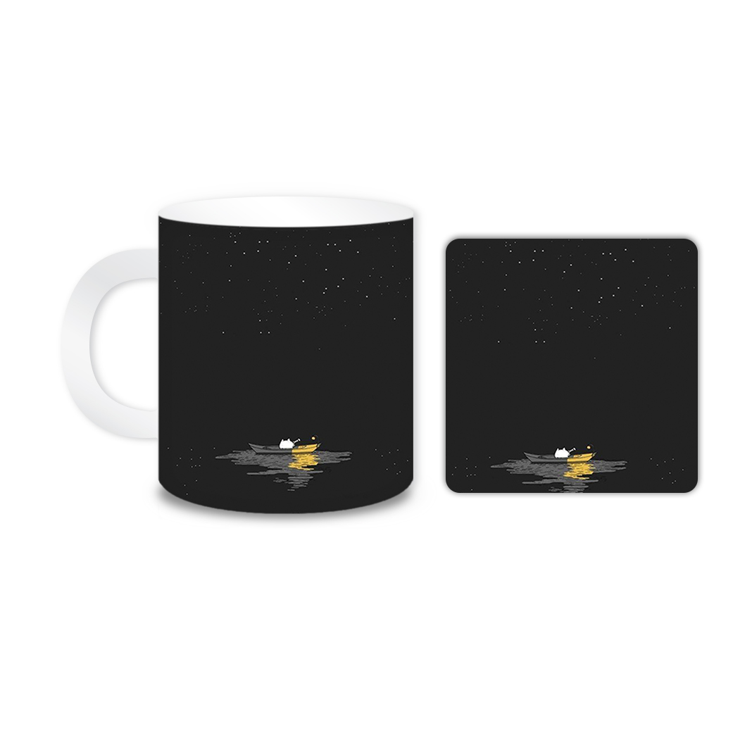 ماگ مدل شب کد 1310 به همراه زیر لیوانی