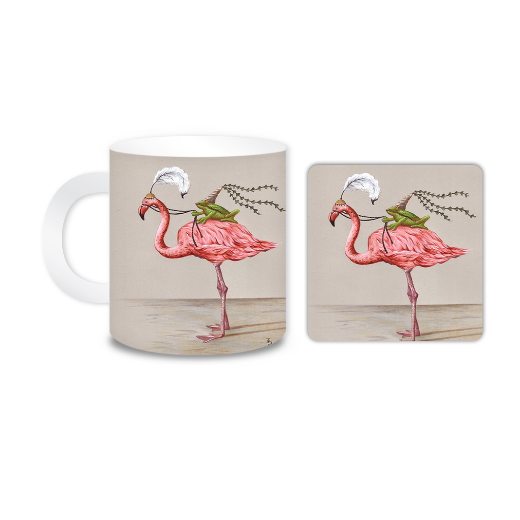 ماگ مدل فلامینگو کد 772 به همراه زیر لیوانی