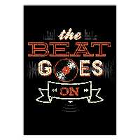 تابلوی ونسونی طرح The Beat Goes On سایز 50x70
