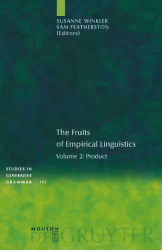 خرید و دانلود نسخه کامل کتاب The Fruits of Empirical Linguistics 2: Product