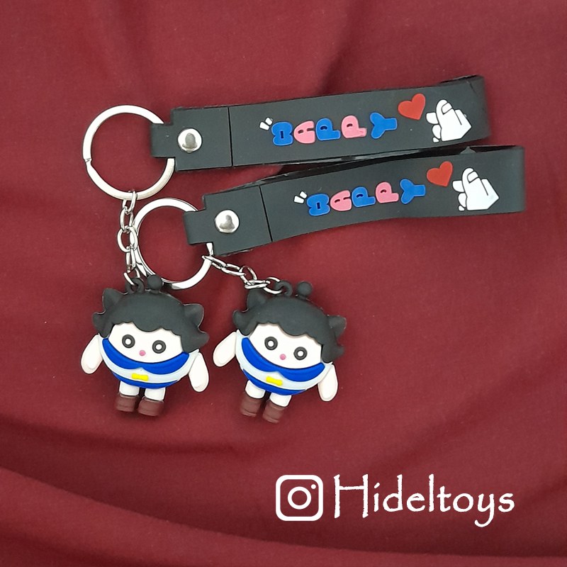 جاکلیدی فانتزی سیلیکونی پسربچه گربه ای بند دار