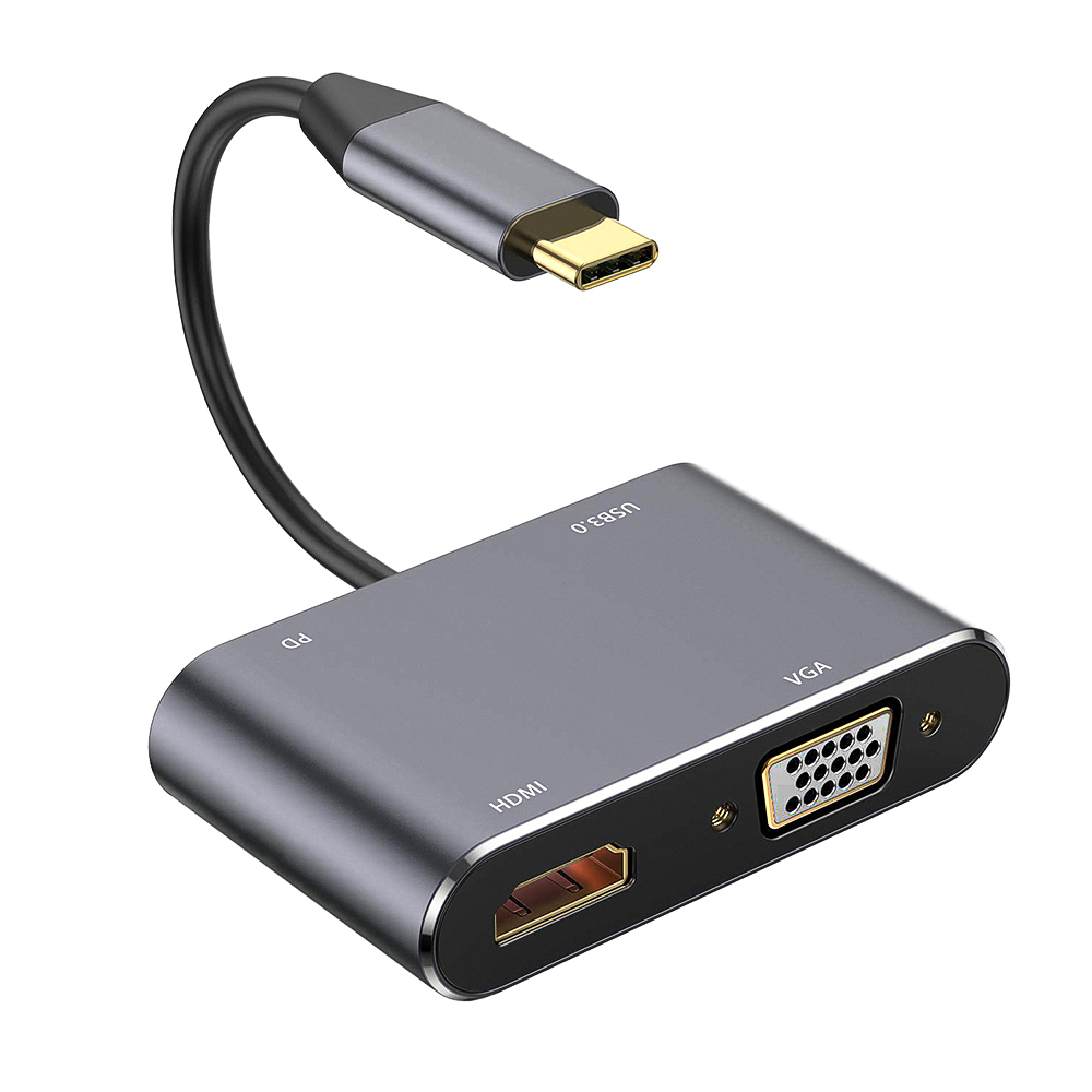 تبديل TYPE-C TO HDMI VGA كمبو - یاسین کامپیوتر