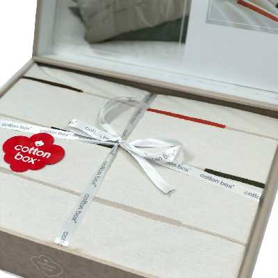 سرویس روتختی کاتن باکس مدل Brode ivory Yesil دو نفره 6 تکه