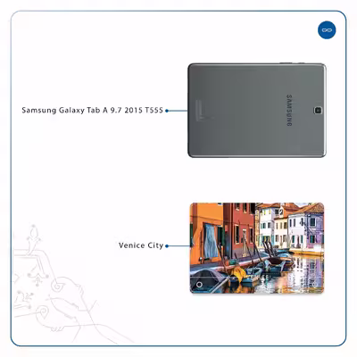 برچسب پوششی ماهوت مدل Venice City مناسب برای تبلت سامسونگ Galaxy Tab A 9.7 2015 T555