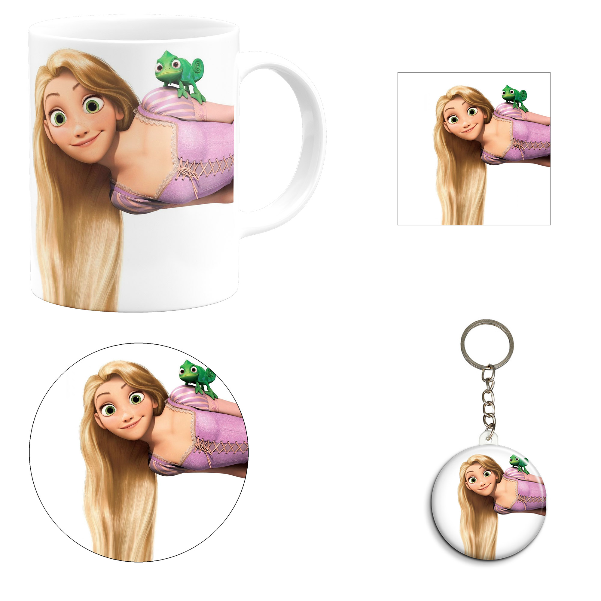 ست هدیه ماگ مدل انیمیشن گیسو کمند طرح tangled کد M9