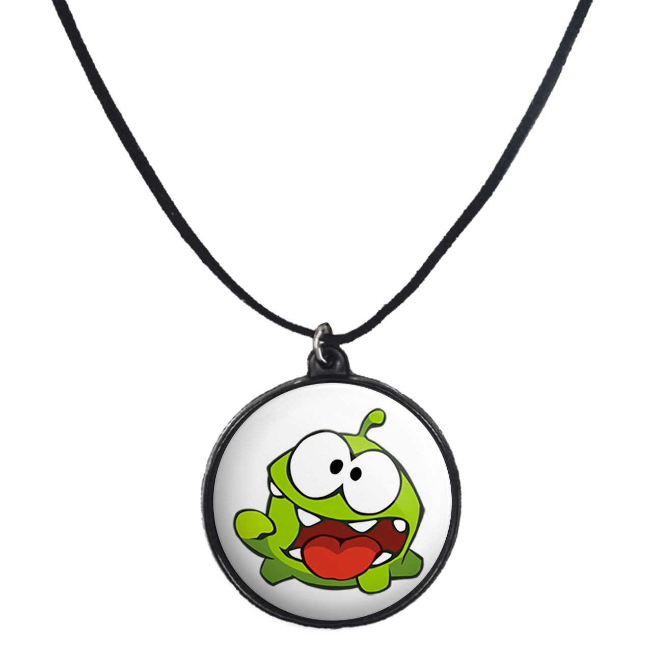 گردنبند پرمانه طرح om nom کد pmb.27657مدل دو طرفه