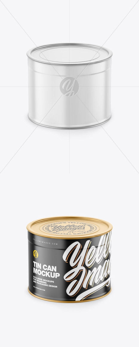 دانلود موکاپ قوطی کنسرو Glossy Tin Can