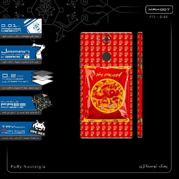 برچسب پوششی ماهوت مدل Puffy Nostalgia-FullSkin مناسب برای گوشی موبایل سونی Xperia XA2