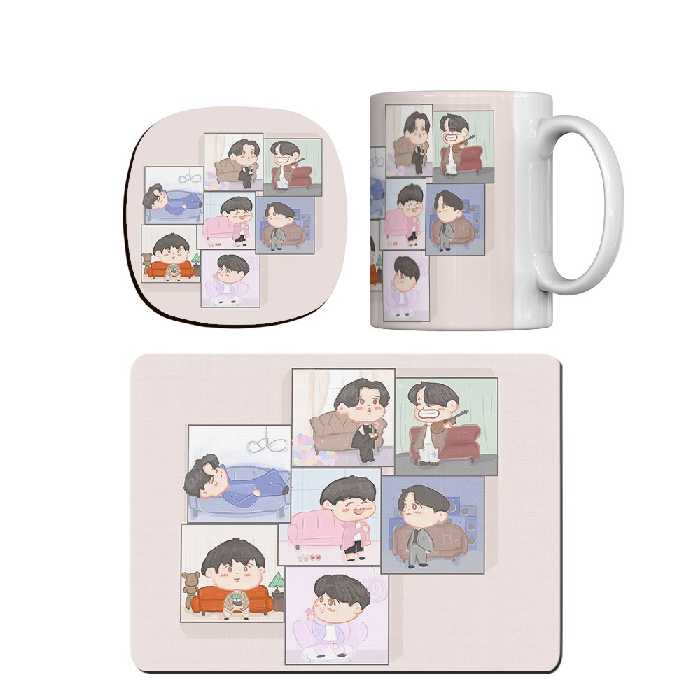 ست ماگ و زیرلیوانی و موس پد طرح بنگتون بویز کد cfp1663