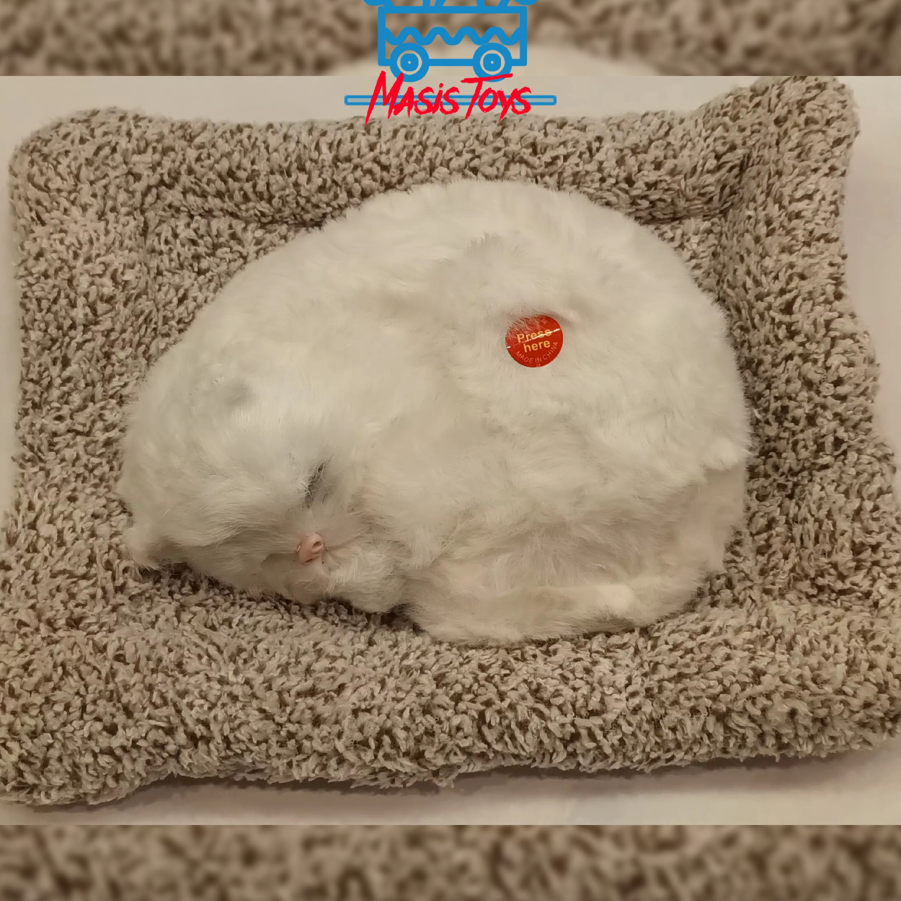 گربه رو بالش خواب صدادار جنس خوب وارداتی مناسب برای دکور یا بازی مناسب برای گروه سنی یه سال به بالا