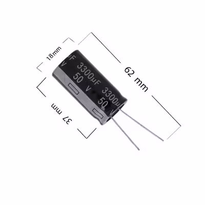 خازن الکترولیت 3300 میکرو فاراد کد 0007 بسته 2 عددی