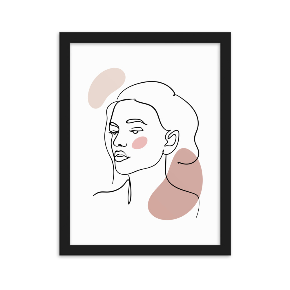 تابلو دکوراتیو مینیمال مدل دخترانه کد 2790