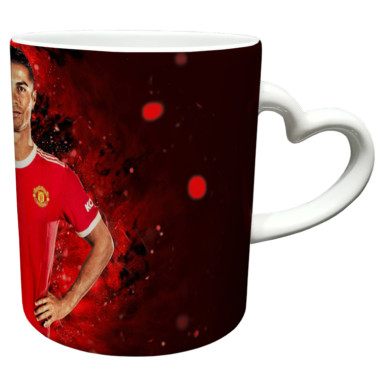 ماگ مدل دسته قلبی طرح رونالدو کد 111