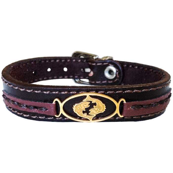 دستبند چرم وارک طرح نماد ماه اسفند مدل پرهام کد rb67