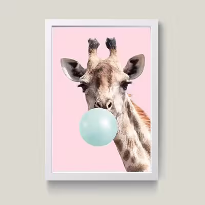 تابلو مدل دکوراتیو زرافه funny giraffa کد G7-08