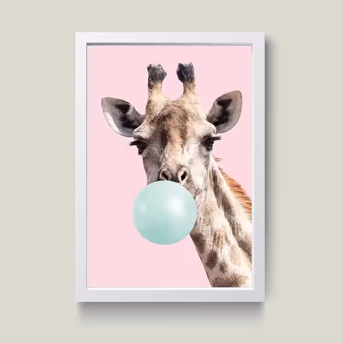 تابلو مدل دکوراتیو زرافه funny giraffa کد G7-08
