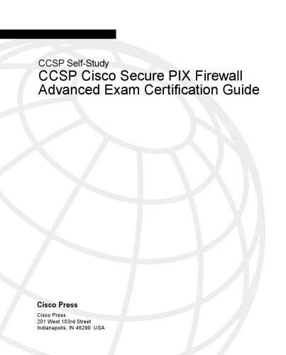 خرید و دانلود نسخه کامل کتاب CCSP Cisco Secure PIX firewall advanced exam certification guide: CCSP self-study