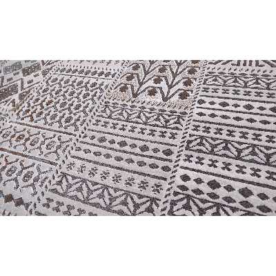 فرش ماشینی زمرد مشهد مدل KR24 زمینه طوسی