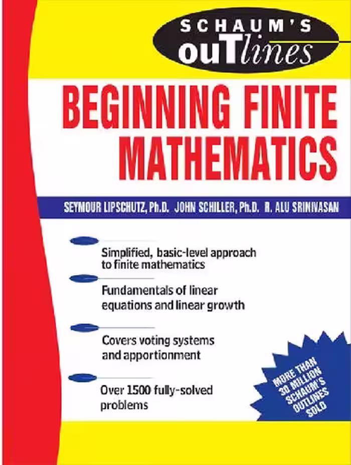 خرید و دانلود نسخه کامل کتاب Outline of Beginning Finite Mathematics