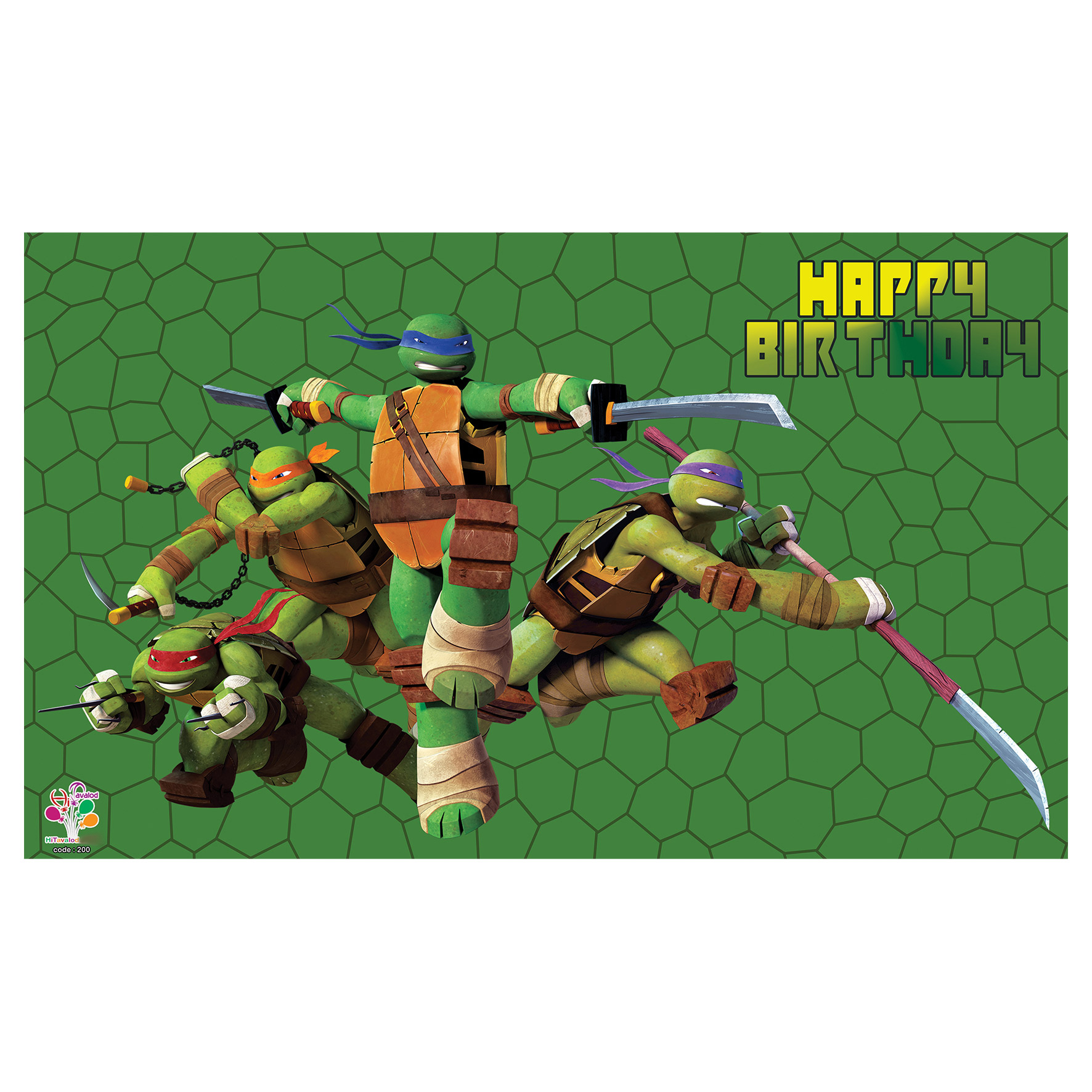  بنر تولد طرح لاکپشت های نینجا کد 200