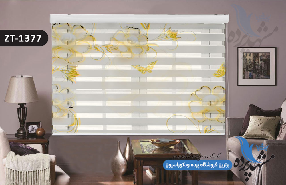 پرده زبرا تصویری چاپی طرح فانتزی کد ZT1377