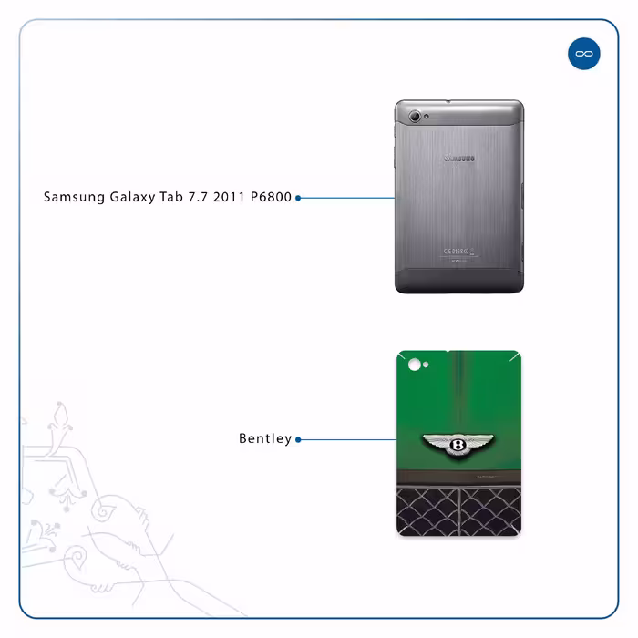 برچسب پوششی ماهوت مدل Bentley مناسب برای تبلت سامسونگ Galaxy Tab 7.7 2011 P6800