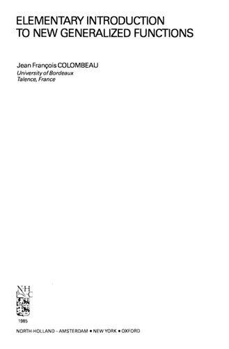 خرید و دانلود نسخه کامل کتاب Elementary introduction to new gegeralized functions