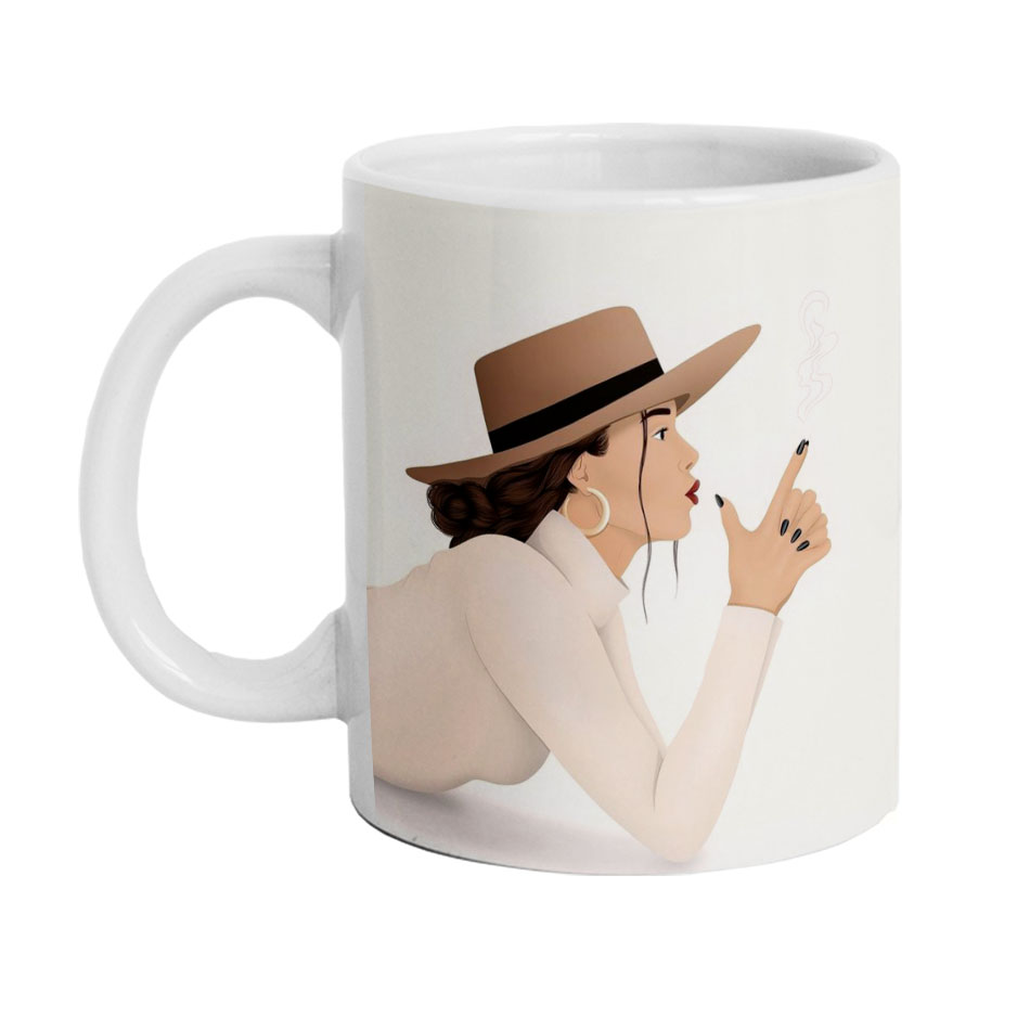 ماگ دارلی طرح دختر مینیمال مدل M393