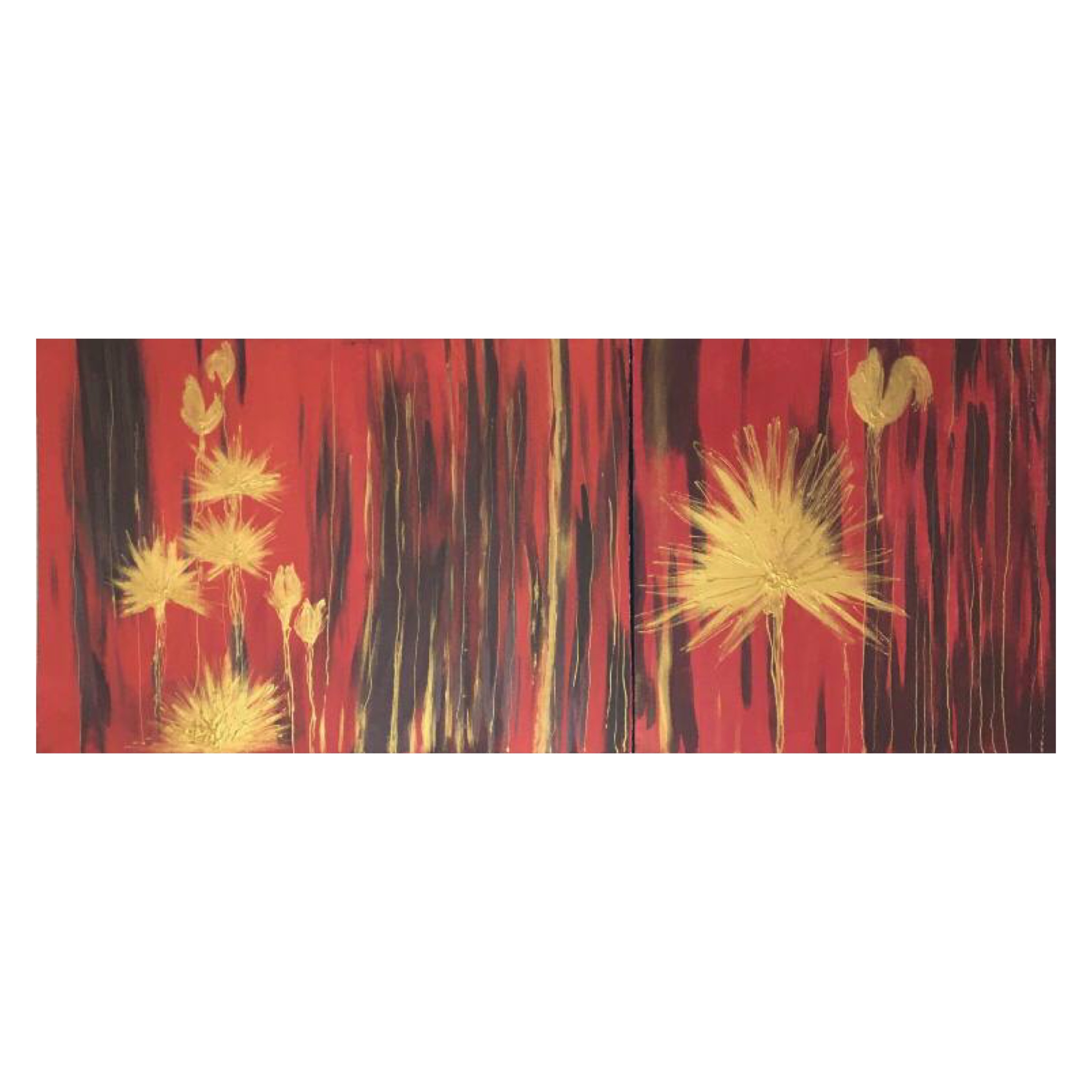 تابلو نقاشی اکریلیک مدل دکوراتیو مجموعه 2 عددی