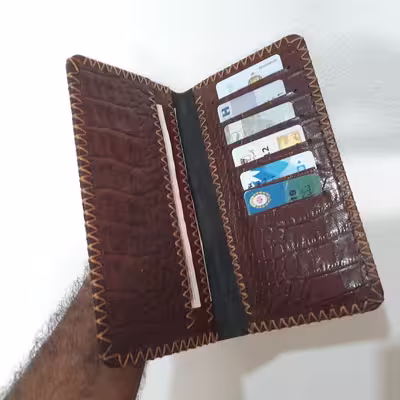 کیف پول چرمی مدل چروک 004