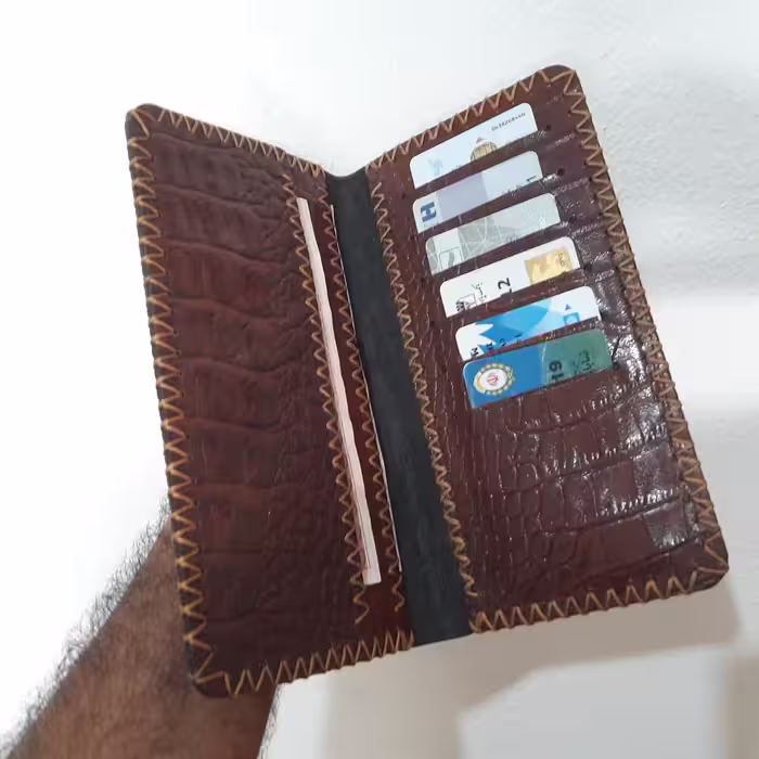 کیف پول چرمی مدل چروک 004