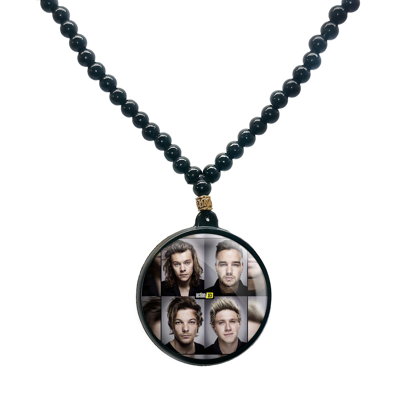 گردنبند پرمانه طرح One Direction کد pmd.13507 مدل دو طرفه