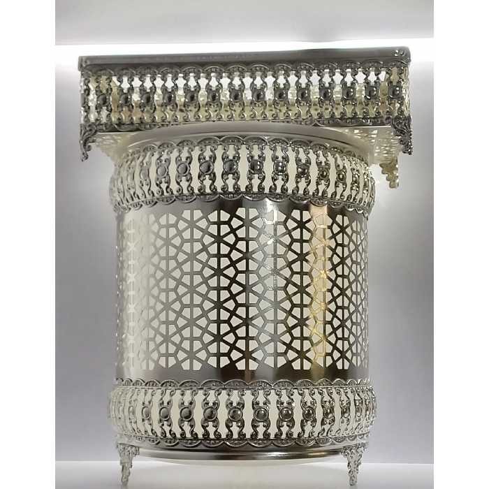 ست سطل و جا دستمالی نقره ای ترکیه