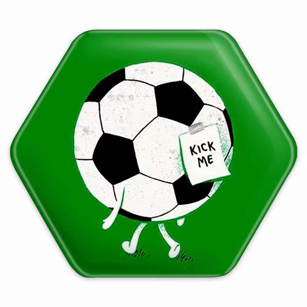 پیکسل خندالو طرح فوتبال مدل شش ضلعی کد 10019