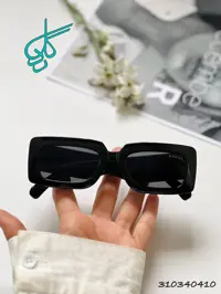 خرید عینک زنانه برند gucci رنگ مشکی دارای استاندارد uv400 و فرم کائوچو به همراه کاور و دستمال کد 2415270 - ردگل