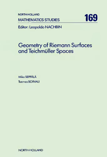 خرید و دانلود نسخه کامل کتاب Geometry of Riemann Surfaces and Teichmüller Spaces