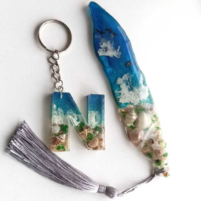 پک نشانگر کتاب و جاکلیدی حروف دریایی paknj002