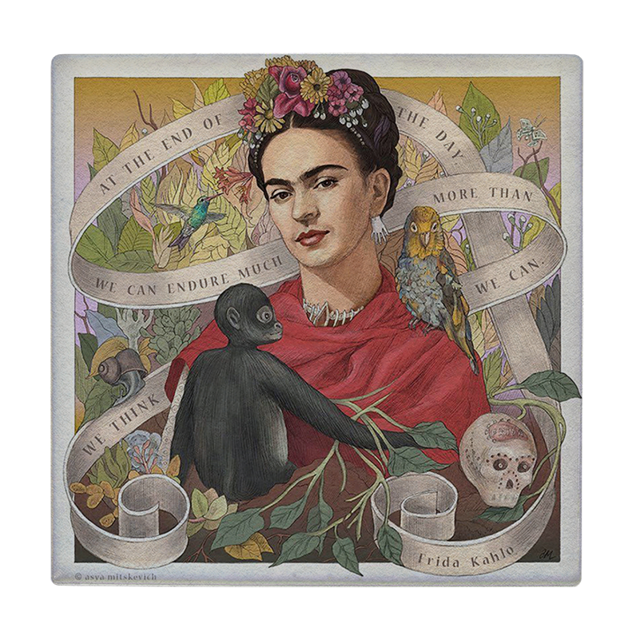 کاشی کارنیلا طرح فریدا کالو مدل لوحی کد WKB920 