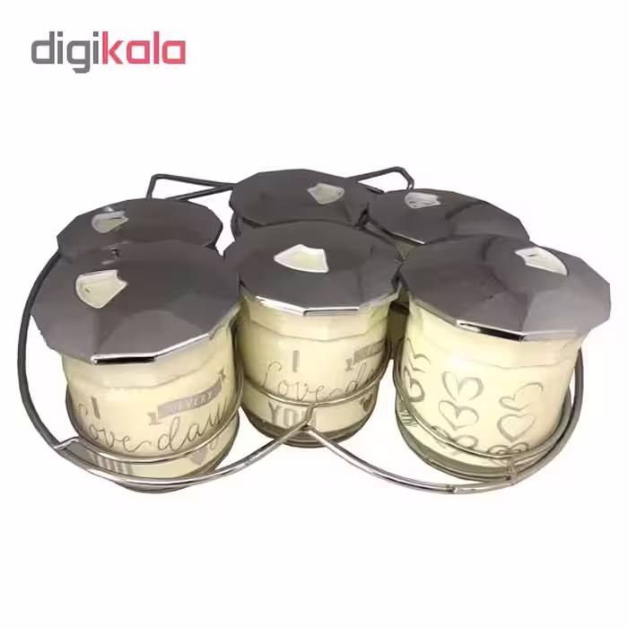 ست ادویه 6 پارچه طرح قلب کمیکس مدل 505 کد 101113