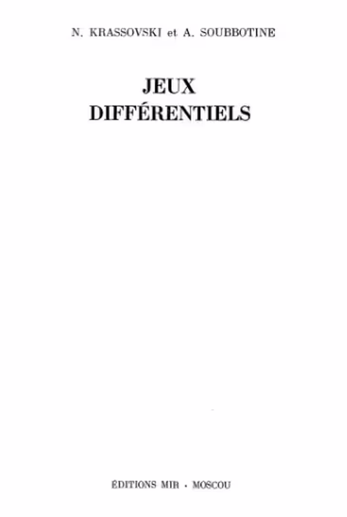 خرید و دانلود نسخه کامل کتاب Jeux différentiels