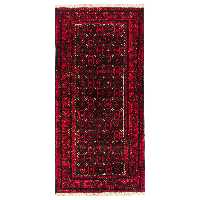 فرش دستبافت دو و نیم متری مدل نقشه بلوچ  کد 34.2741