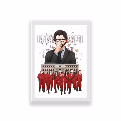 تابلو طرح سریال money heist مدل 4
