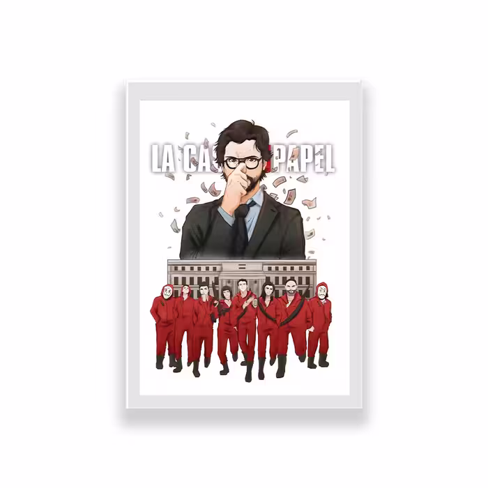 تابلو طرح سریال money heist مدل 4
