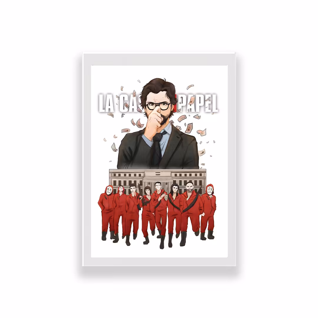 تابلو طرح سریال money heist مدل 4