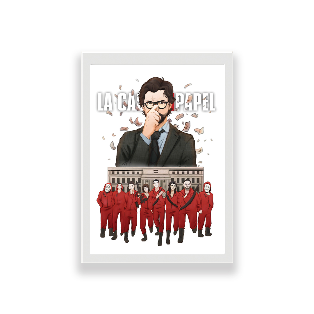 تابلو طرح سریال money heist مدل 4