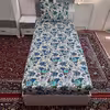 سرویس ملحفه مدل کشدار ni08081 طرح گلدار کد 100 یک نفره دو تکه