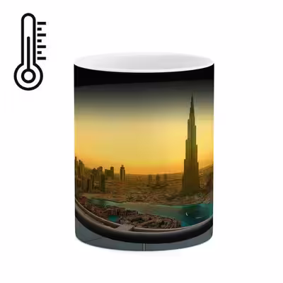 ماگ حرارتی کاکتی طرح شهر مدل mgh13388