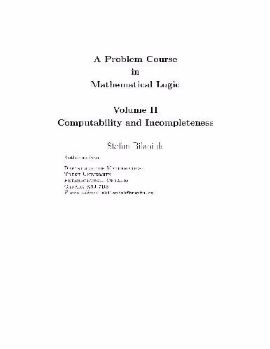 خرید و دانلود نسخه کامل کتاب A Problem Course in Mathematical Logic