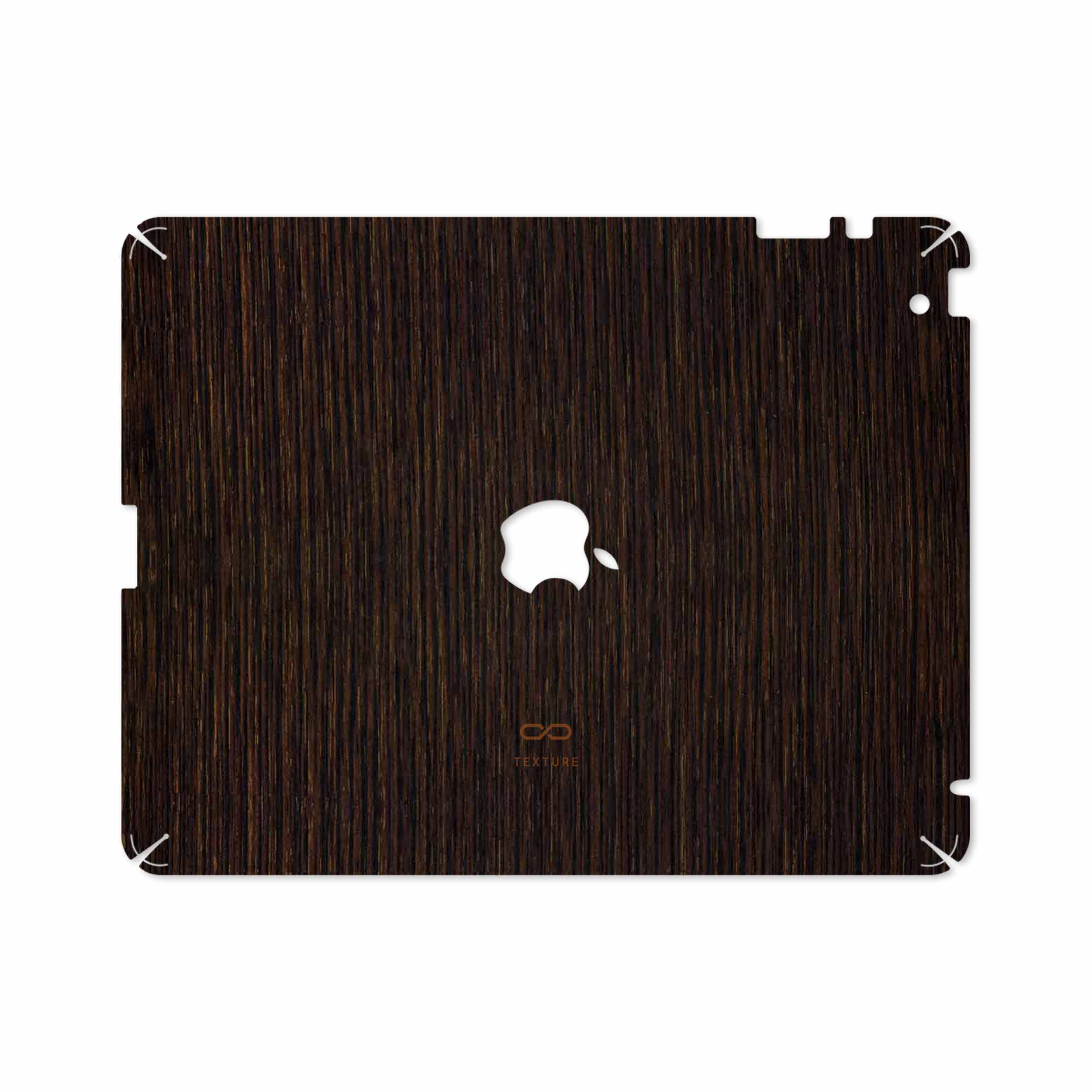 برچسب پوششی ماهوت مدل Dark-Gold-Stripes-Wood مناسب برای تبلت اپل iPad 2 2011 A1396