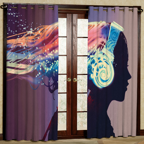 پرده مدل مخمل پانچی کد 6497 سایز 280x140 سانتی متر